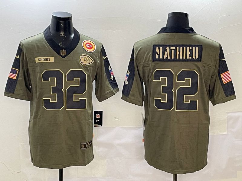 Men Kansas City Chiefs #32 Mathieu Green 2025 Nike Salute to Service Limited NFL Jersey style 4
